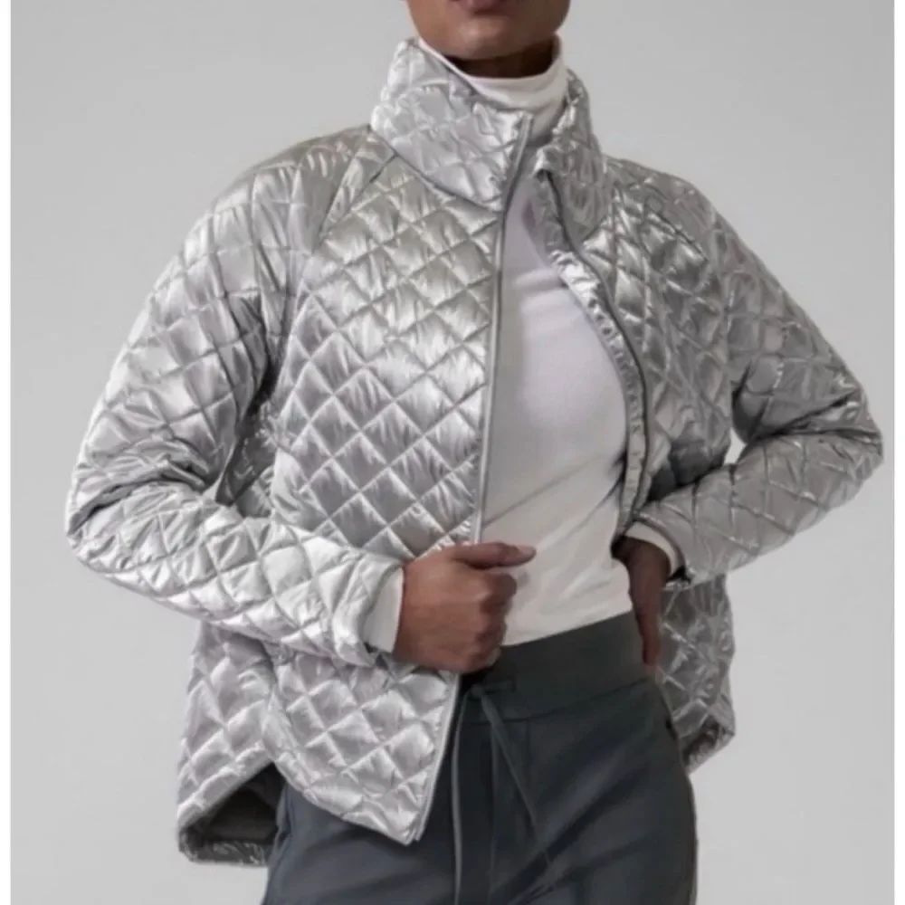 ATHLETA Whisper Featherless Metallic Jacket Size XS Petite